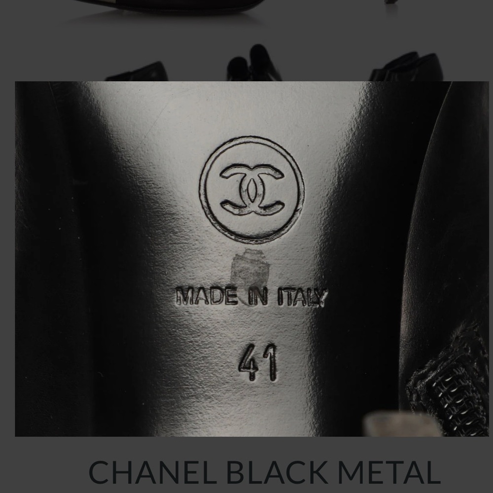 Chanel metal cap toes booties 41 - Picture 2 of 8